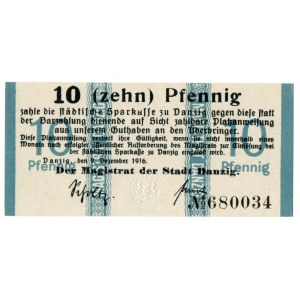 Gdańsk 10 fenigów 1916
