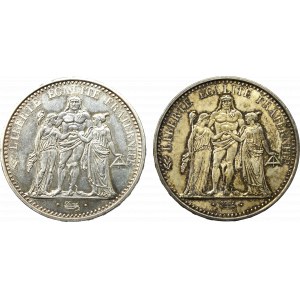 Francja, zestaw 10 franków 1970 (2 szt.)