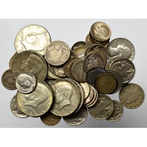 USA, Zestaw one dime-1/2 dolara (58 egz)