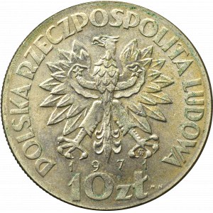 PRL, 10 złotych 1971 FAO - Próba CuNi