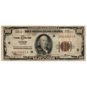 USA, 100 dolarów 1929