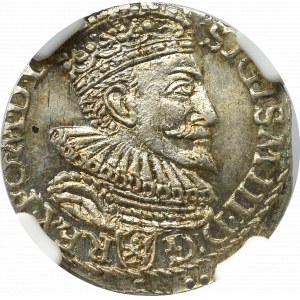 Sigismund III, 3 groschen 1594, Marienburg - NGC MS65