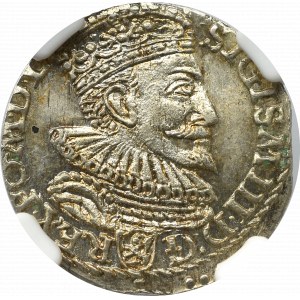 Zygmunt III Waza, Trojak 1594, Malbork - NGC MS65