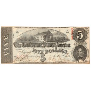 USA, 5 dolarów 1863 Confederate States of America