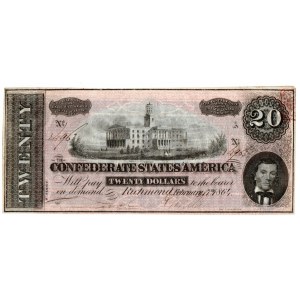 USA, 20 dolarów 1864 Confederate States of America