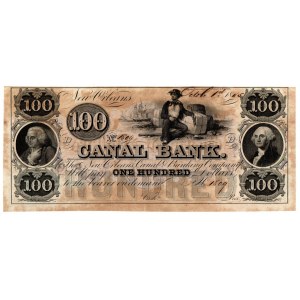 USA, 100 dolarów 1845 Canal Bank - Nowy Orlean