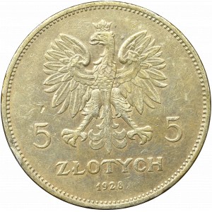 II Rzeczpospolita, 5 złotych 1928, Nike, BZM