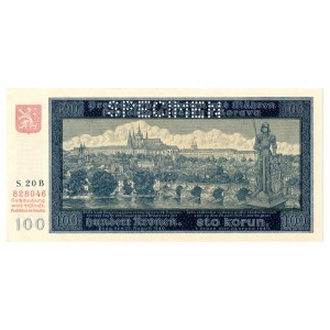 Protektorat Czech i Moraw, 100 koron 1940 Specimen