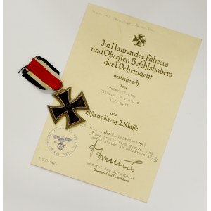 Niemcy, III Rzesza, Krzyż Żelazny II Klasy (Gottlieb&Wagner) z nadaniem Wiedeń 1942