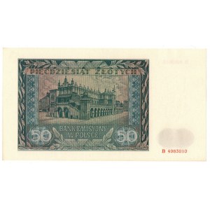 Generalne Gubernatorstwo, 50 złotych 1941 B