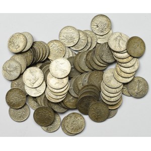 Francja, Zestaw 1 frank 1911-20 (90 egz)