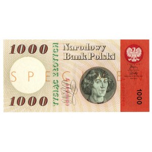 PRL, 1000 złotych 1965 - SPECIMEN / WZÓR - A 0000000