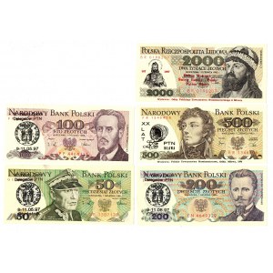 PRL, Zbiór banknotów z nadrukami