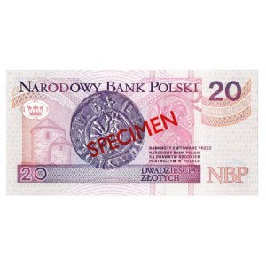 20 złotych 1994 WZÓR - AA 0000000 - Nr. 1799