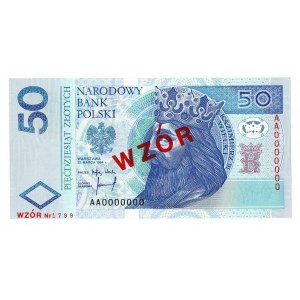 50 złotych 1994 WZÓR - AA 0000000 - Nr. 1799