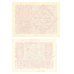 Austro-Węgry, zestaw 1 i 2 korony (2 egzemplarze)