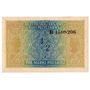 Generalne Gubernatorstwo, 1/2 marki polskiej 1916 Generał