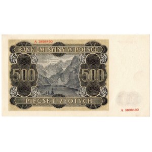 Generalne Gubernatorstwo, 500 złotych 1940 A