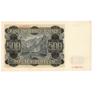 Generalne Gubernatorstwo, 500 złotych 1940 B