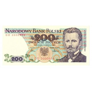 PRL, 200 złotych 1986 DD