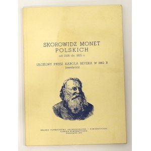 Karol Beyer, Skorowidz monet polskich od 1506-1825 - reprint 1973