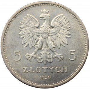 II Rzeczpospolita, 5 złotych 1930 Sztandar - wyśmienity