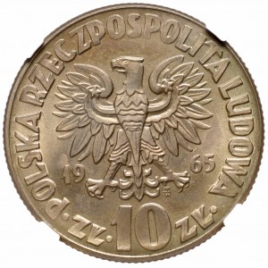 People Republic of Poland, 10 zloty 1965 Copernicus - NGC MS65