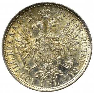 Austria-Hungary, Franz Joseph I, 1 florin 1891