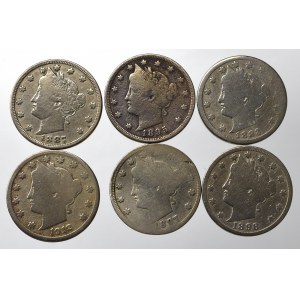 USA, set of 5 cent
