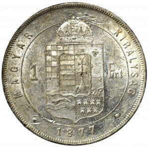 Hungary, 1 forint 1877, Kremnitz