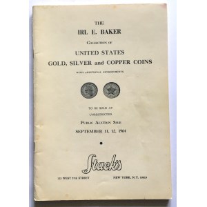 Katalog aukcyjny, Stacks UNITED STATES GOLD, SILVER and COPPER COINS 1964 r - rzadkie i ciekawe, monety USA