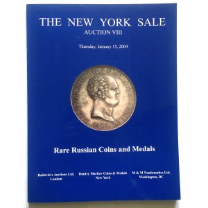 Katalog aukcyjny, THE NEW YORK SALE VIII/2004 r - bardzo rzadkie i ciekawe, monety carskiej rosji i polsko-rosyjskie