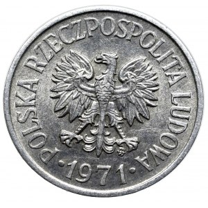 Peoples Republic of Poland, 20 groschen 1975 mint error