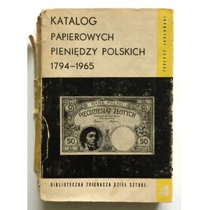 Katalog Papierowych Pieniędzy, Jabłoński, Warszawa 1967