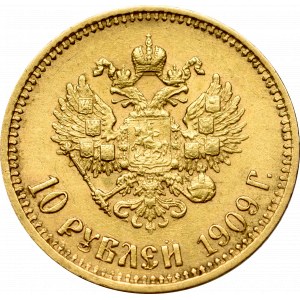 Rosja, Mikołaj II, 10 rubli 1909 ЭБ