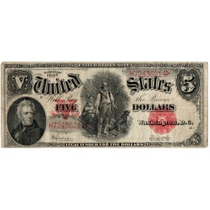 USA, 5 dollars 1907