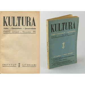 KULTURA. Numer 11 z 1951 roku [Łobodowski, Vincenz, Mieroszewski]