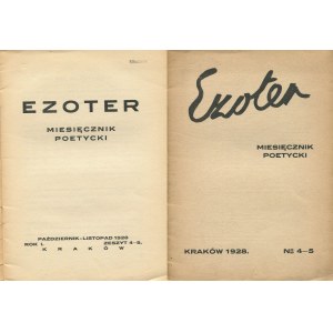 Ezoter. Miesięcznik poetycki. Nr 4-5/1928