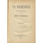 SIENKIEWICZ Henryk - Pan Wołodyjowski. Powieść historyczna [wydanie pierwsze 1887]