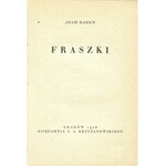 KADEN Adam - Fraszki [1928]