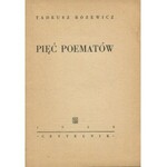 RÓŻEWICZ Tadeusz - Pięć poematów [wydanie pierwsze 1950]