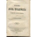 MICKIEWICZ Adam - Pan Tadeusz [Warszawa 1858] [opr. Kantor]