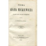 MICKIEWICZ Adam - Wiersze różne [Warszawa 1858] [opr. Kantor]