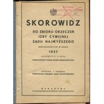 Skorowidz do Zbioru Orzeczeń Izby Cywilnej Sądu Najwyższego ogłoszonych w roku 1937 (zeszyty I-XII) opracowany przez Biuro Orzecznictwa Sądu Najwyższego