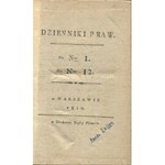 [Księstwo Warszawskie] Dziennik praw. Tom I [1810] [Konstytucja Księstwa Warszawskiego]