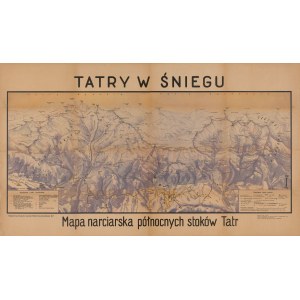 Map KOROSADOWICZ Zbigniew - Tatra mountains in snow. Ski map of the northern slopes of the Tatras [1947].
