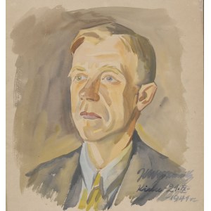 WISZNIEWSKI Kazimierz - Portrait of Tadeusz Leszner. Watercolor [1941].