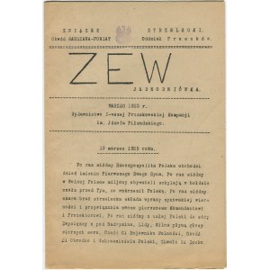 Jednodniówka. Zew - Wydawnictwo I Pruszkowskiej Kompanji im. Józefa Piłsudskiego [1925]