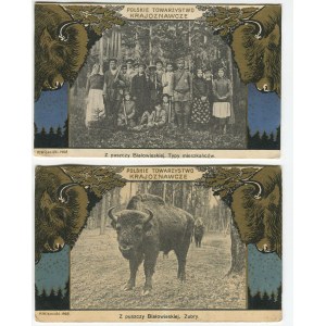 [Belovezhskaya Pushcha] Set of 7 postcards [1908].