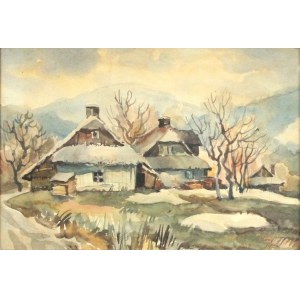 HECZKO Bogusław (1927 w Ustroniu - 2018) - Wiejskie chaty. (1).